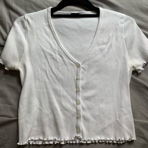 brandy melville white button-up